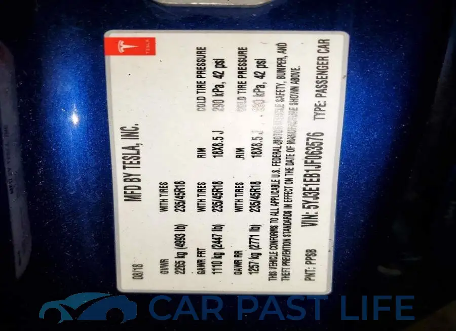 5YJ3E1EB1JF063576# 12