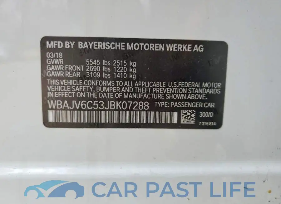 WBAJV6C53JBK07288# 12