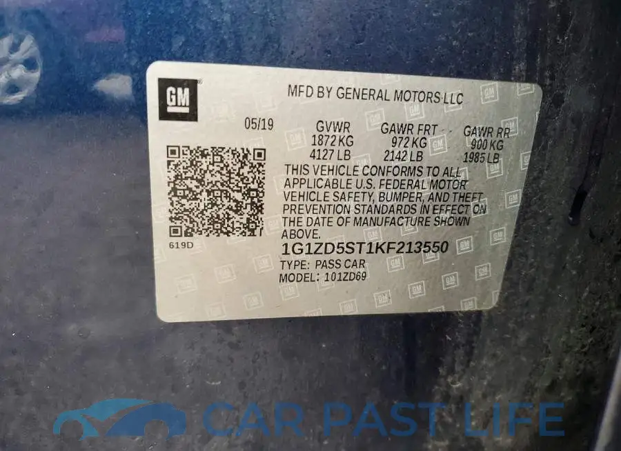 1G1ZD5ST1KF213550# 12