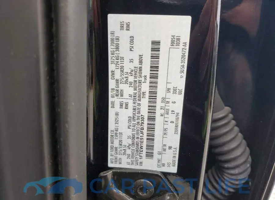 1FTEW1E51JFB79307# 12