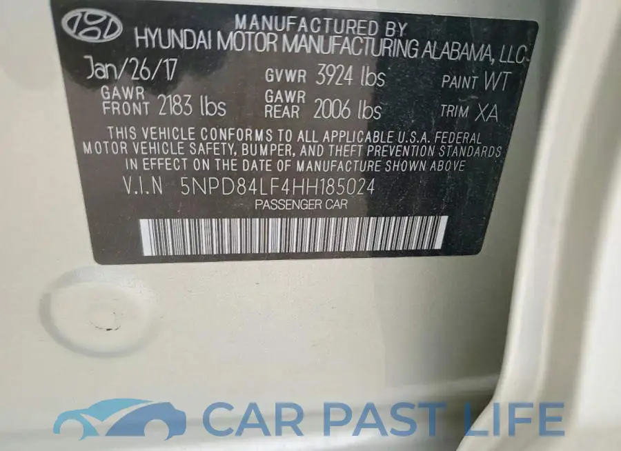 5NPD84LF4HH185024# 12