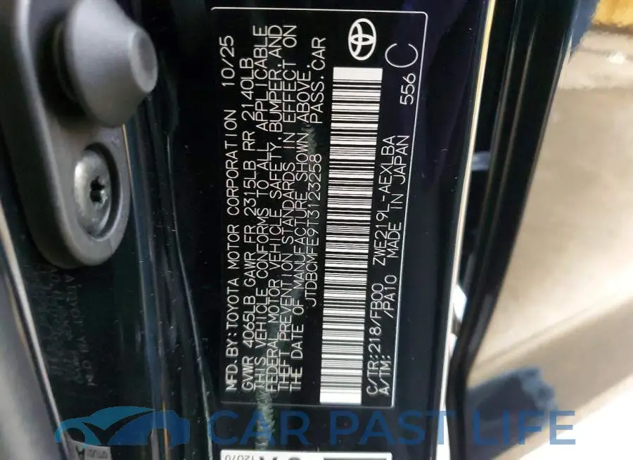 JTDBCMFE9T3123258# 12