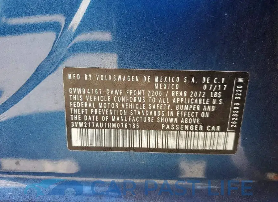 3VW217AU1HM076185# 13