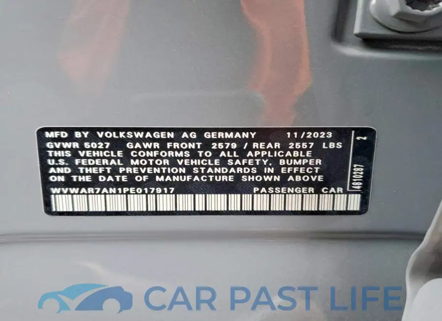 WVWAR7AN1PE017917# 12
