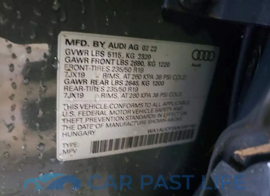 WA1AUCF3XN1091740# 14