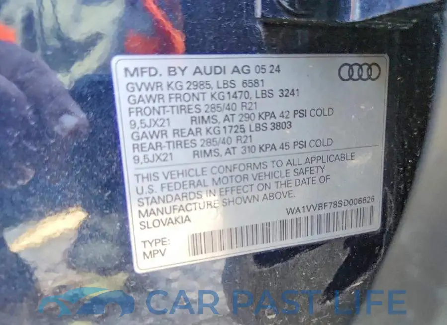 WA1VVBF78SD006626# 14