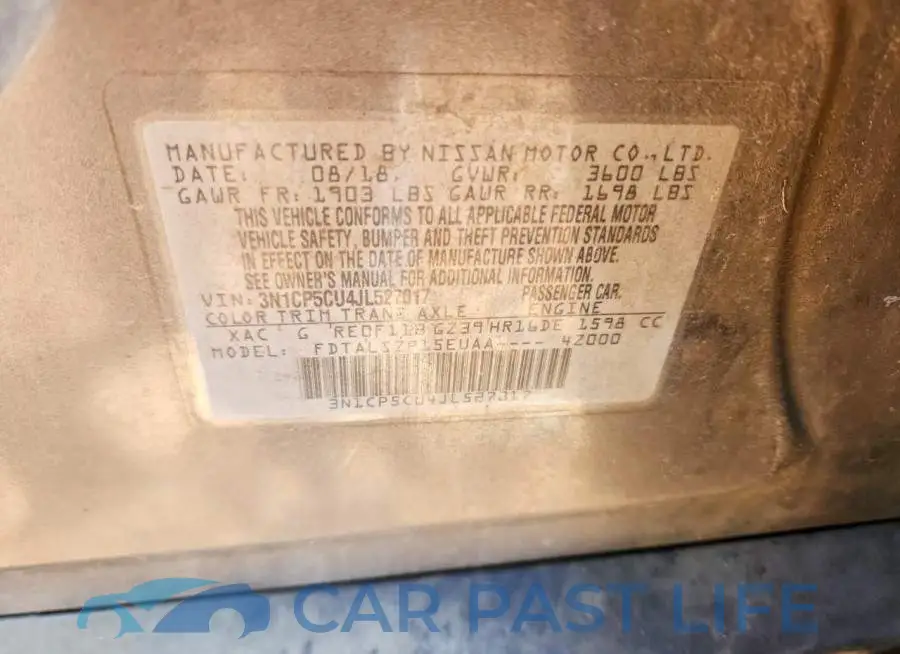 3N1CP5CU4JL527017# 14