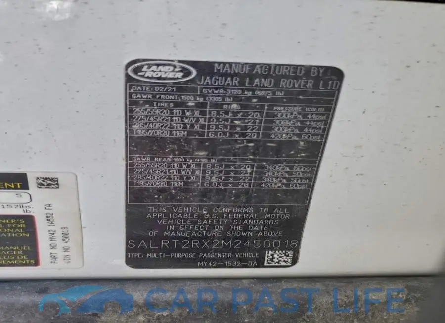 SALRT2RX2M2450018# 13