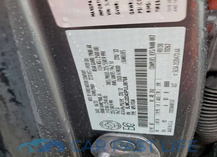 5LMCJ2DA5PUL08768# 13
