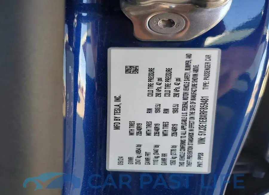 5YJ3E1EBXRF859481# 12