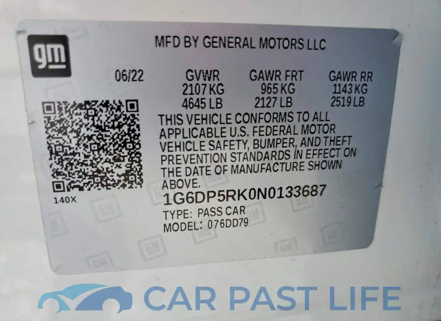 1G6DP5RK0N0133687# 13
