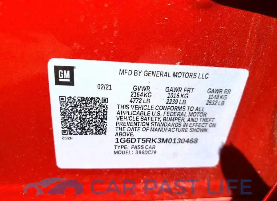 1G6DT5RK3M0130468# 12
