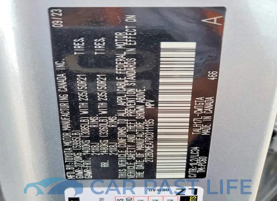 2T2BCMEA7RC011195# 13
