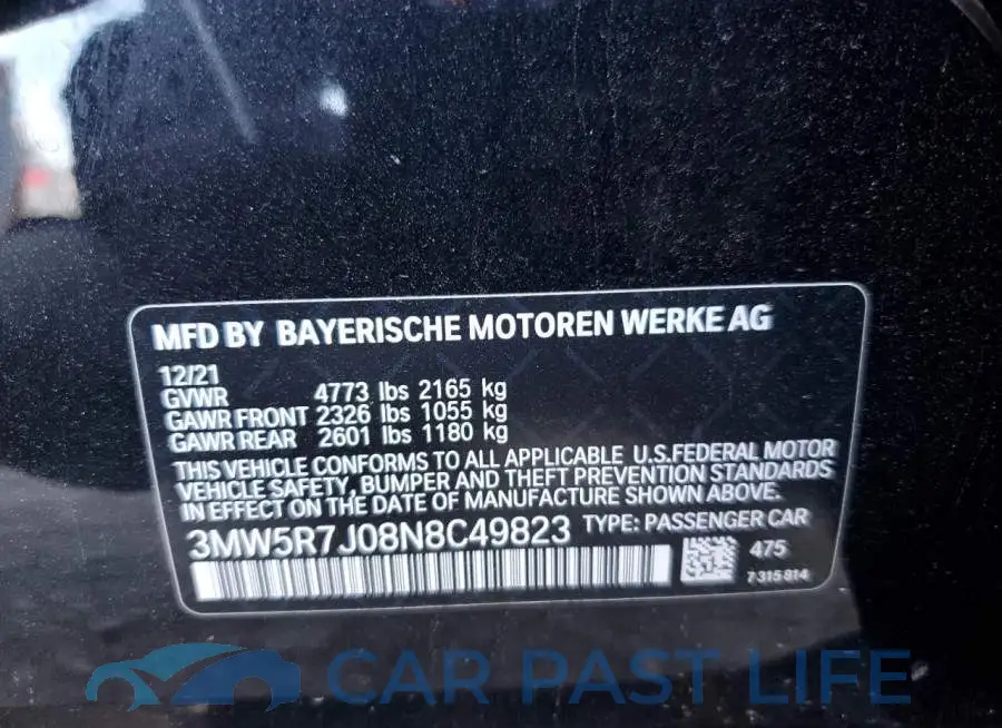3MW5R7J08N8C49823# 12