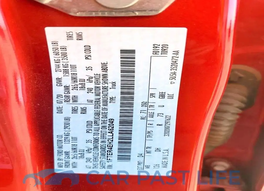 1FTER4EH2LLA62049# 12