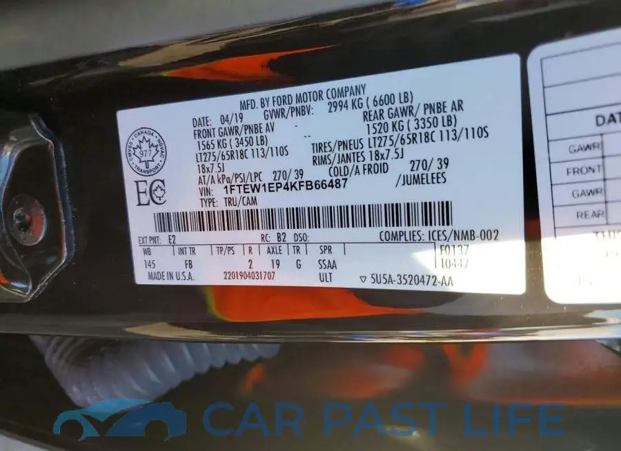 1FTEW1EP4KFB66487# 13