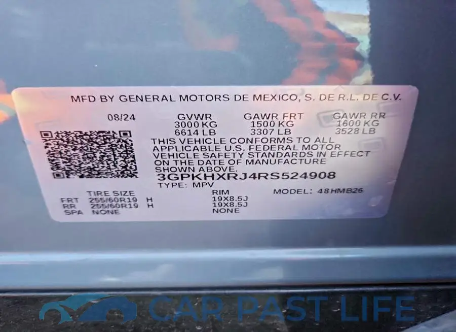 3GPKHXRJ4RS524908# 12