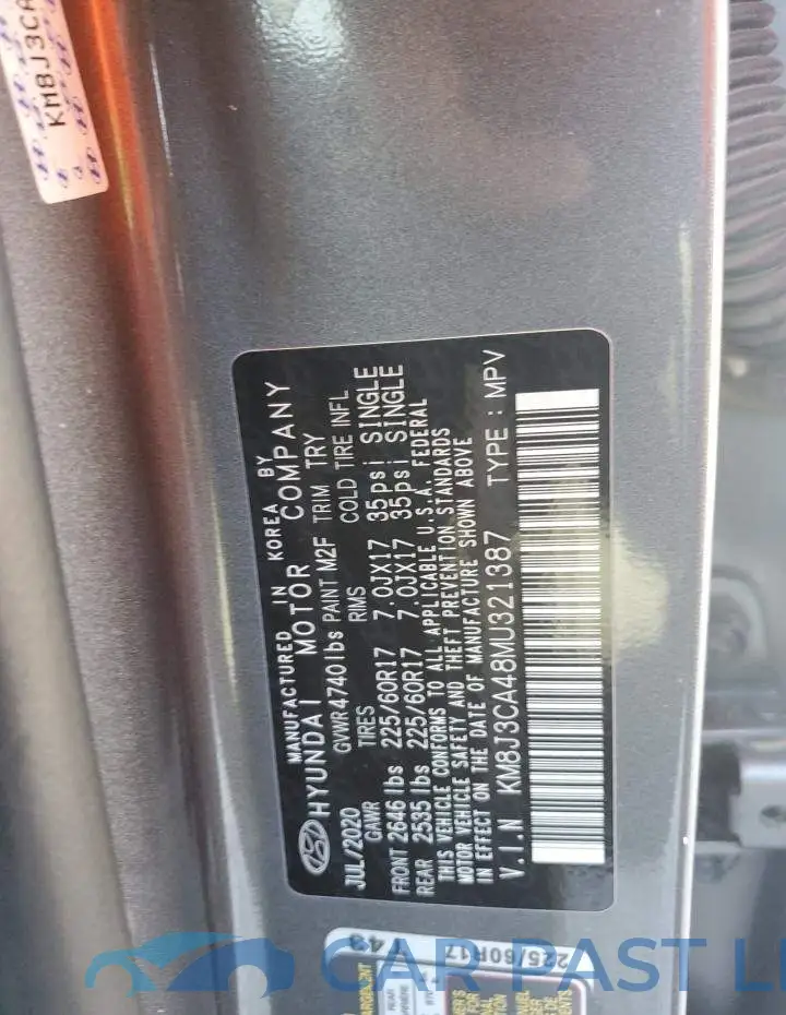 KM8J3CA48MU321387# 13