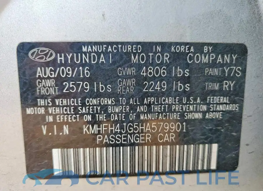 KMHFH4JG5HA579901# 13