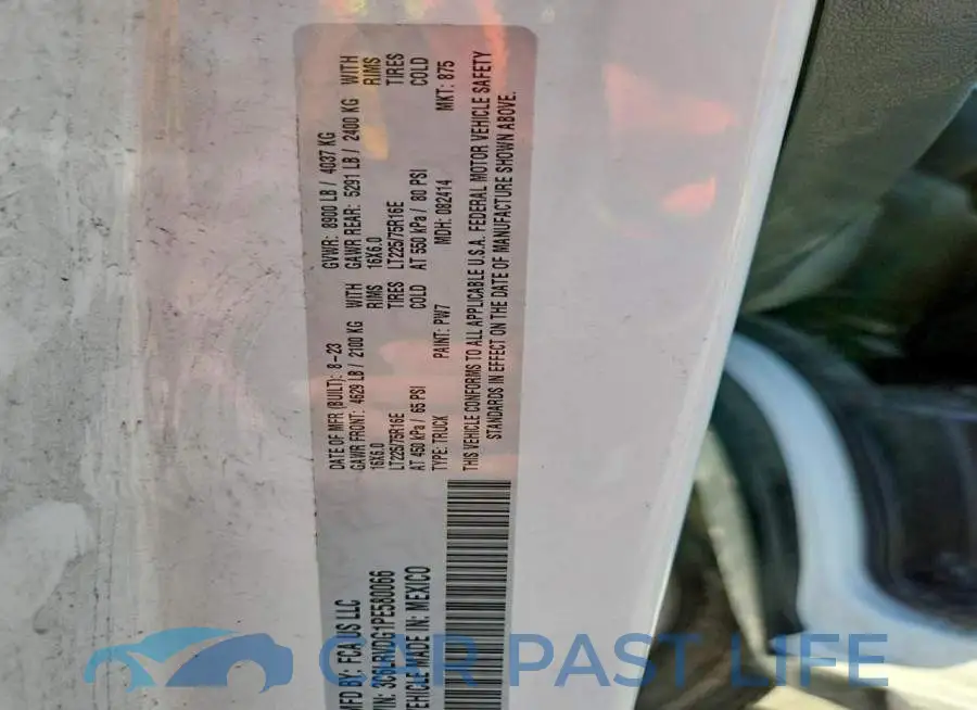 3C6LRVDG1PE580066# 13