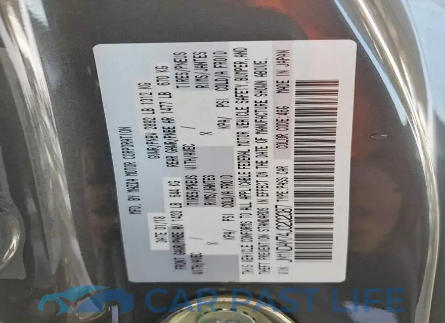 JM1NDAM74J0202087# 12