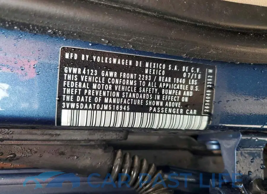 3VW5DAAT0JM516945# 12