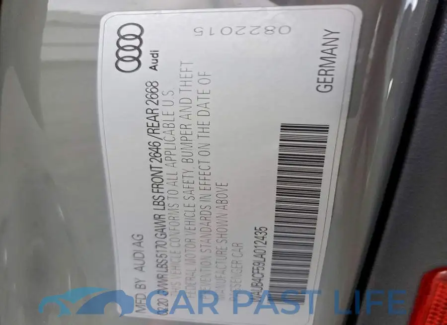 WAUB4CF59LA012435# 14