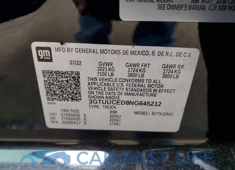 3GTUUCED8NG645212# 12
