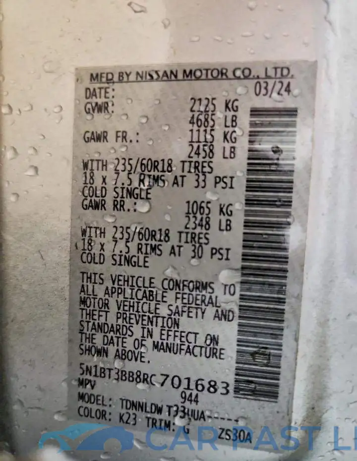 5N1BT3BB8RC701683# 13