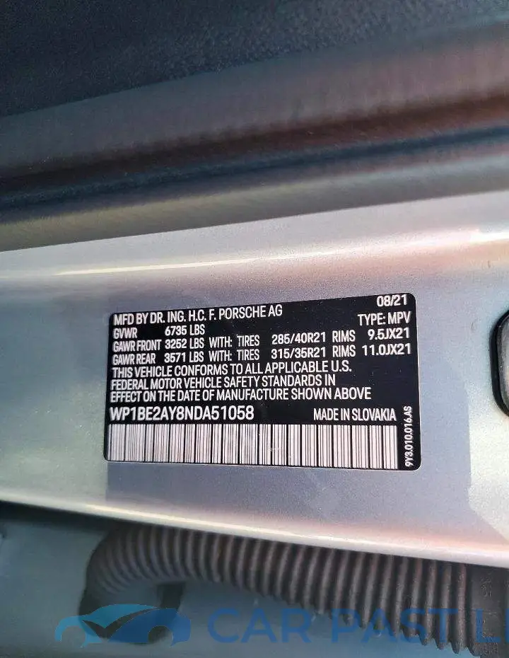 WP1BE2AY8NDA51058# 14