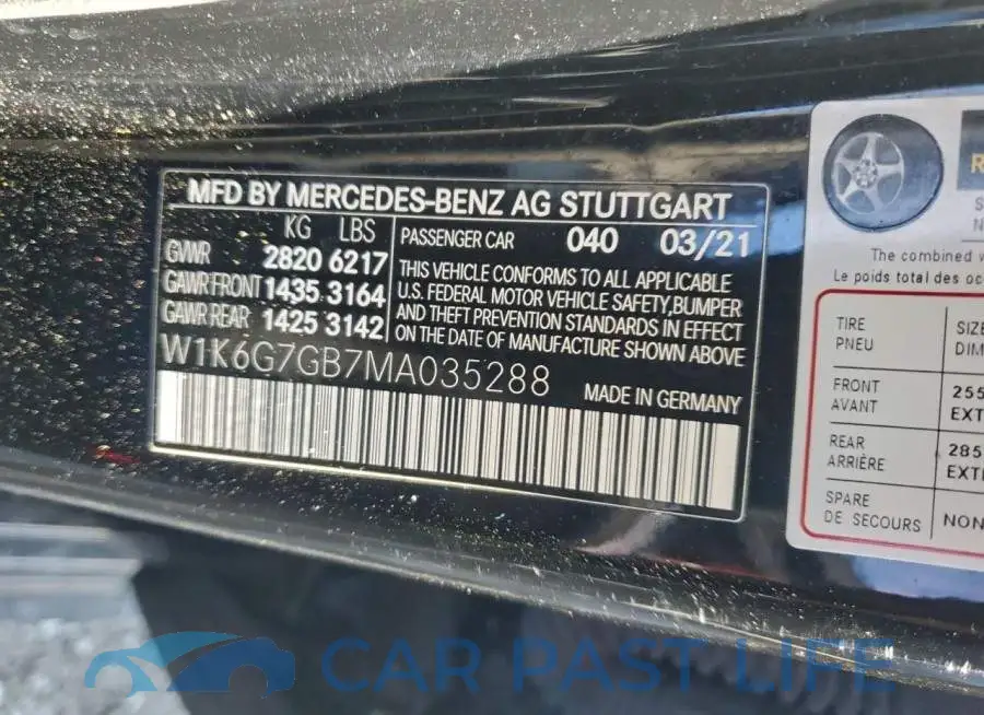 W1K6G7GB7MA035288# 12