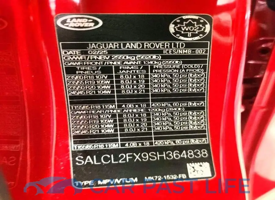 SALCL2FX9SH364838# 14