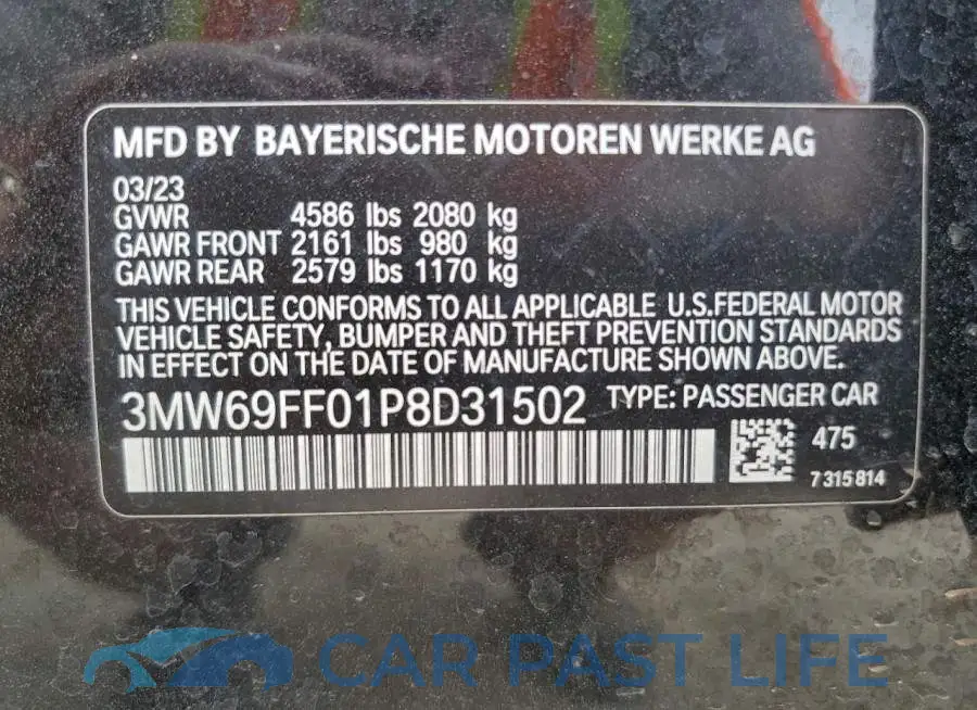 3MW69FF01P8D31502# 12