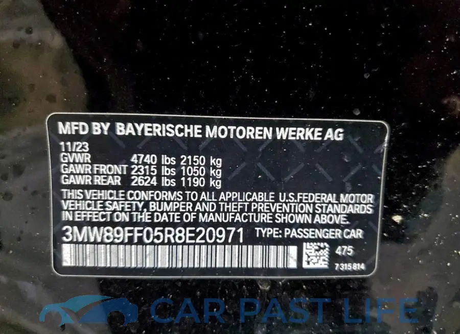 3MW89FF05R8E20971# 12
