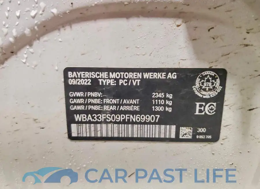 WBA33FS09PFN69907# 12