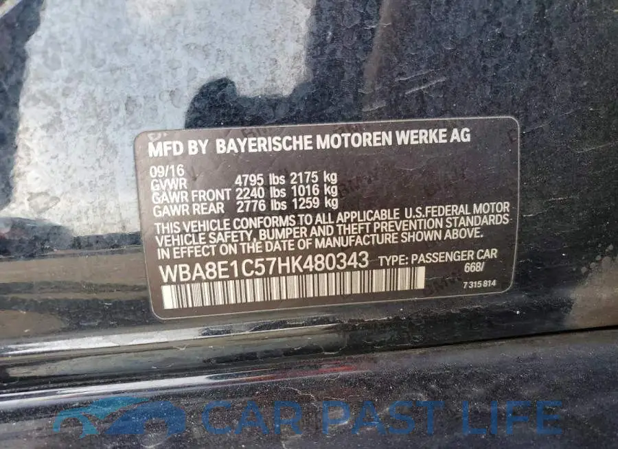 WBA8E1C57HK480343# 12