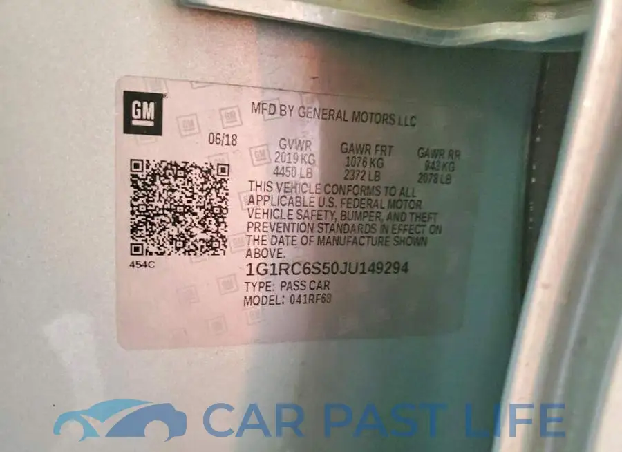 1G1RC6S50JU149294# 12