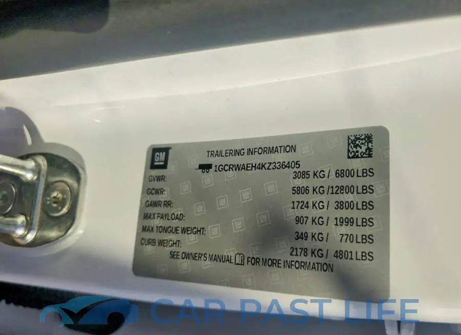 1GCRWAEH4KZ336405# 13