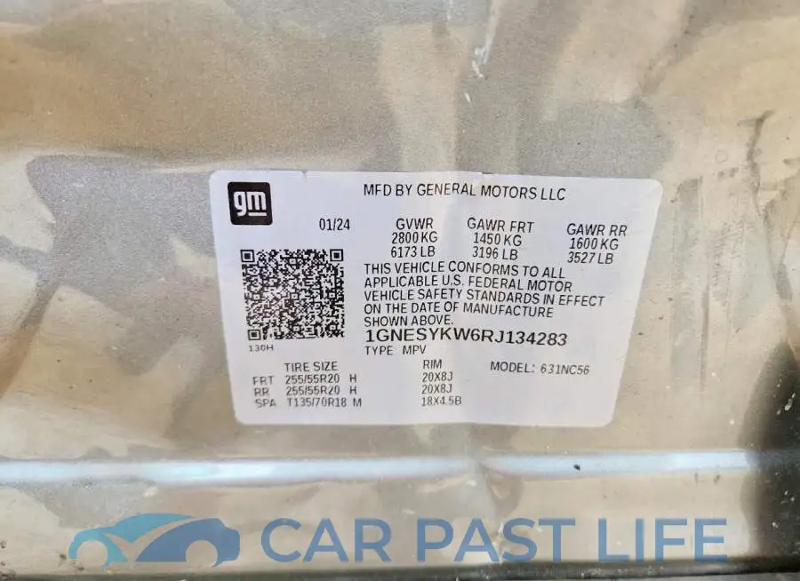 1GNESYKW6RJ134283# 13
