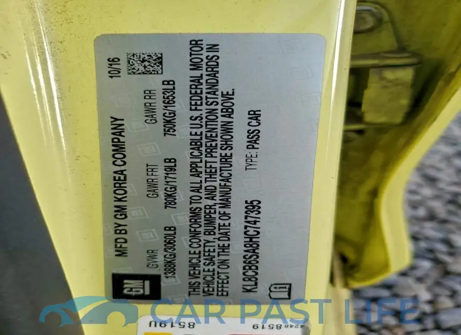 KL8CB6SA8HC747395# 13