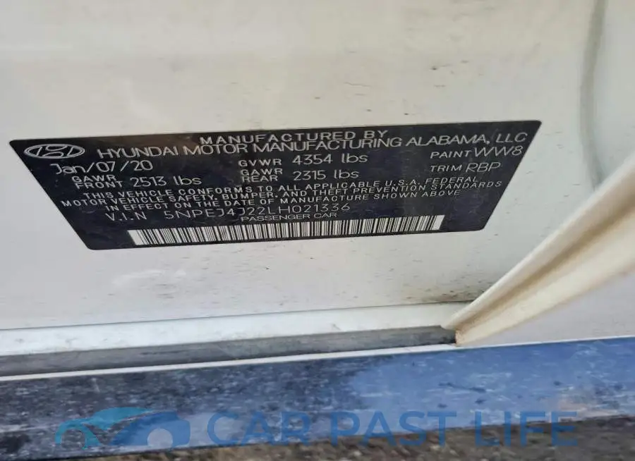 5NPEJ4J22LH021336# 12