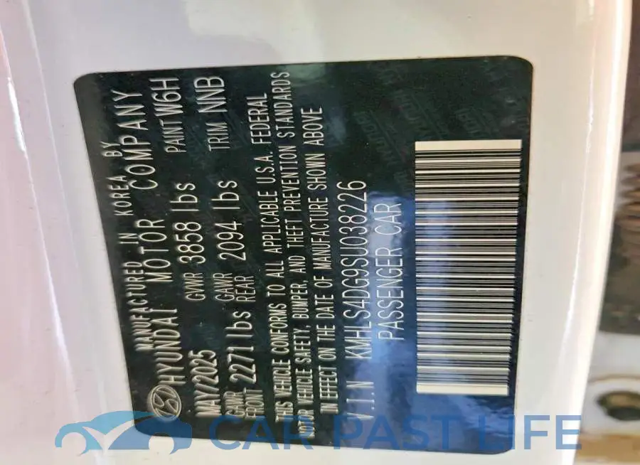 KMHLS4DG9SU038226# 12