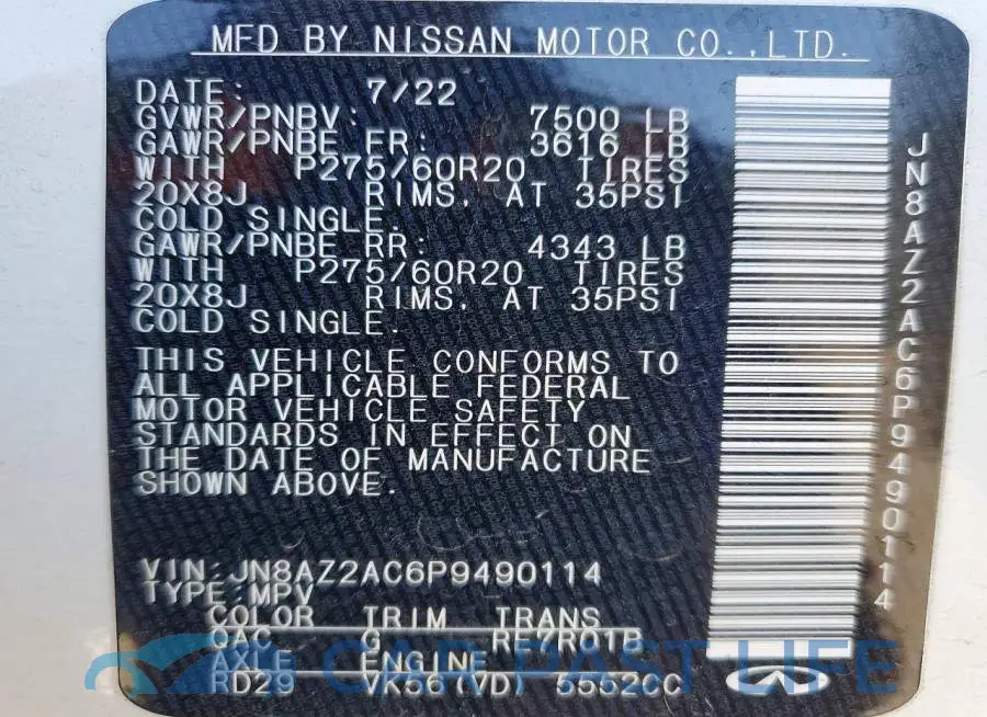 JN8AZ2AC6P9490114# 14