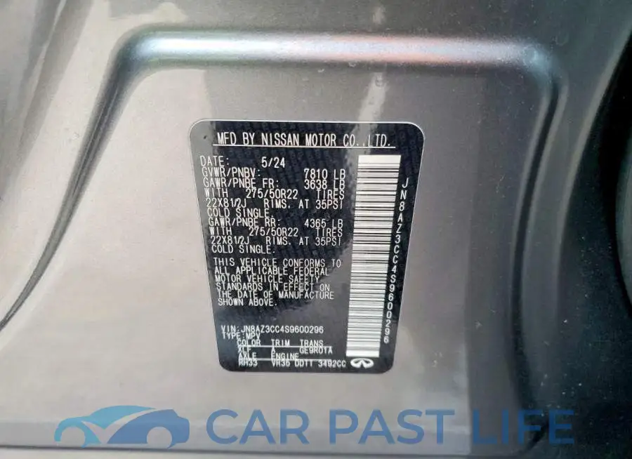 JN8AZ3CC4S9600296# 13
