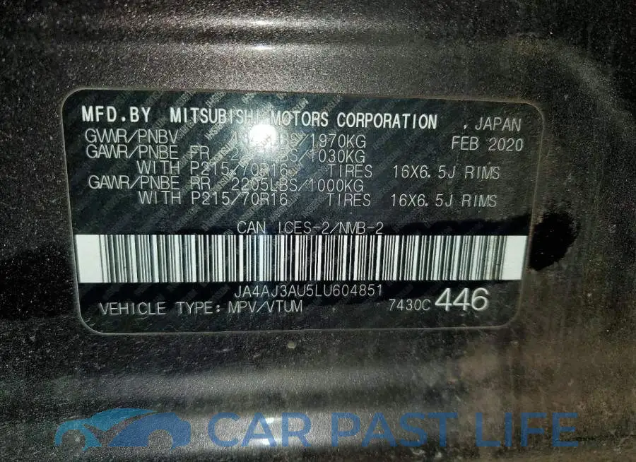 JA4AJ3AU5LU604851# 13