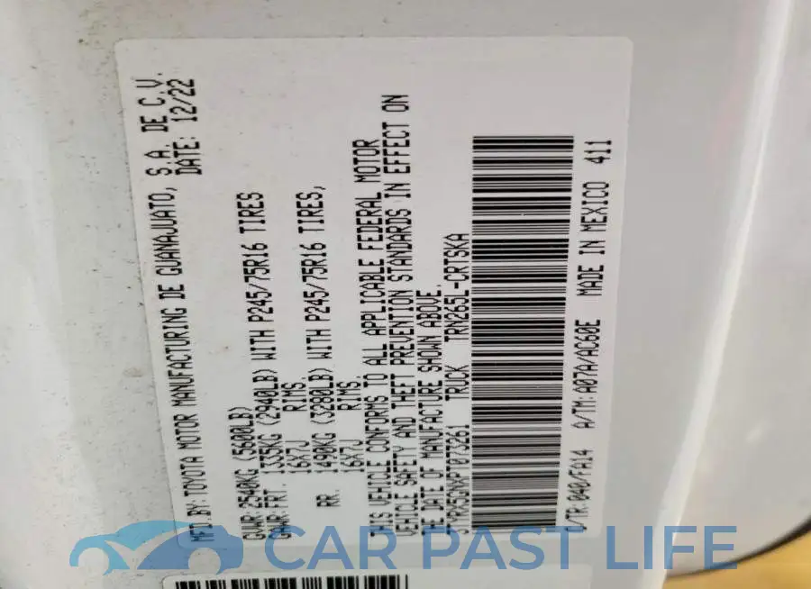 3TYRX5GNXPT073261# 12