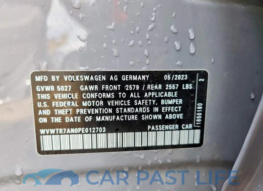 WVWTR7AN0PE012703# 12