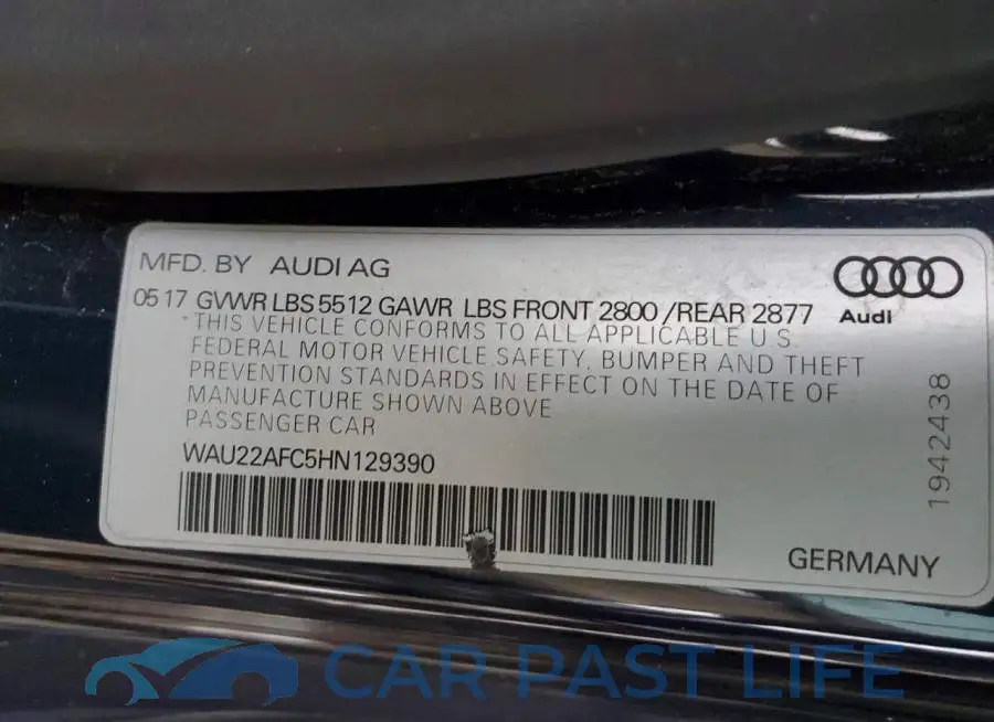 WAU22AFC5HN129390# 11