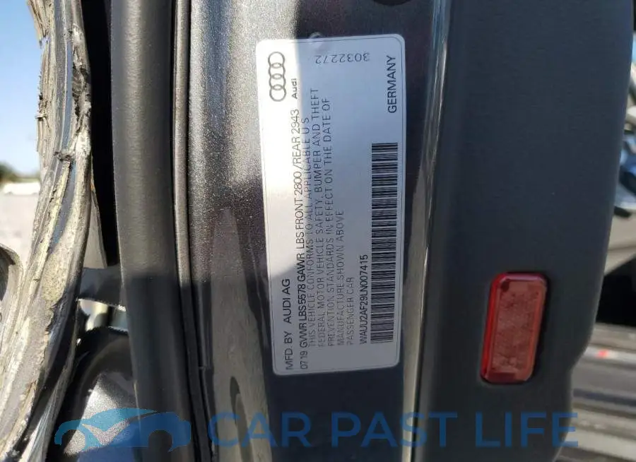 WAUU2AF29LN007415# 12