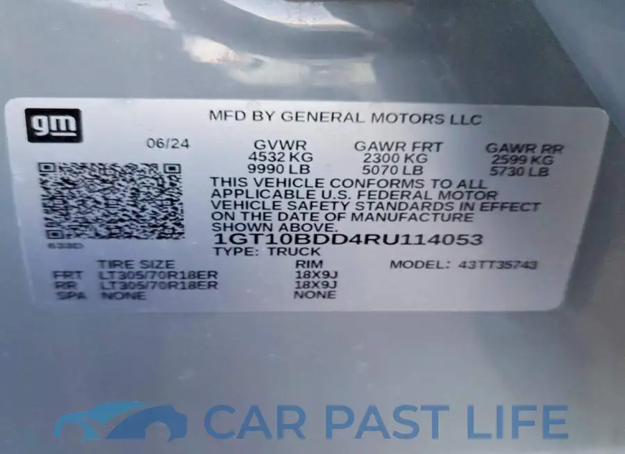 1GT10BDD4RU114053# 12
